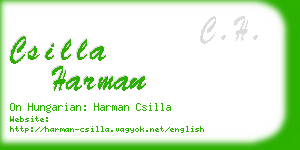 csilla harman business card